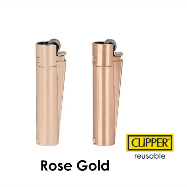 Encendedor Clipper Rose Gold Metálico