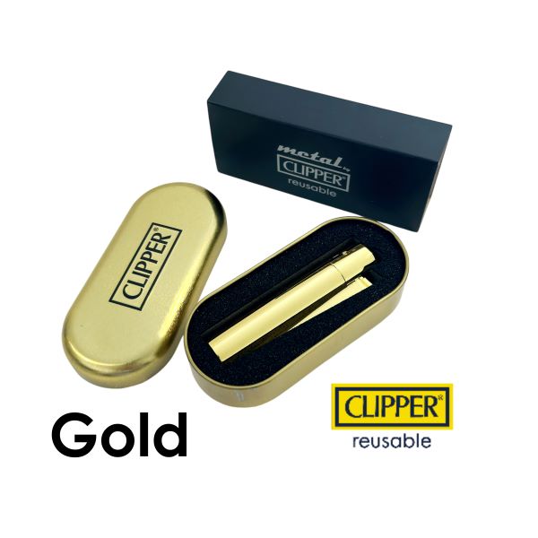 Encendedor Clipper Gold Metálico