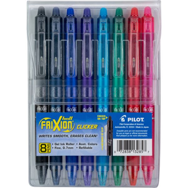 BOLIGRAFO FRIXION CLICKER PUNTO FINO 0.7 BLISTER C/8 COLORES SURTIDOS