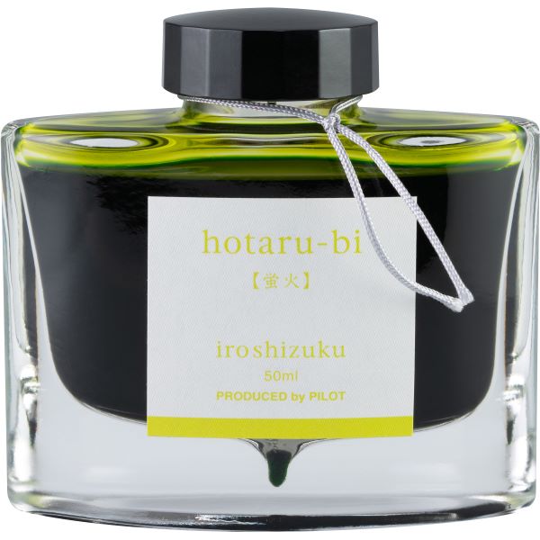 Tinta para pluma fuente Iroshizuku HOTARU-BI, frasco con 50 ml.