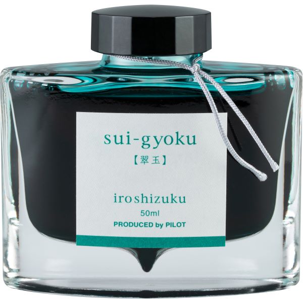 Tinta para pluma fuente Iroshizuku SUI-GYOKU, frasco con 50 ml.