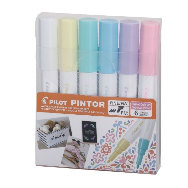 MARCADORES PINTOR COLORES PASTEL FINO BLISTER C/6