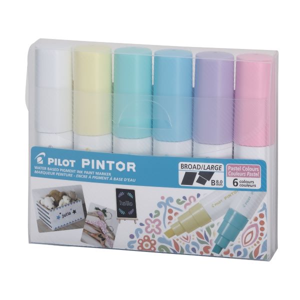 MARCADORES PINTOR COLORES PASTEL PUNTO GRUESO BLISTER C/6