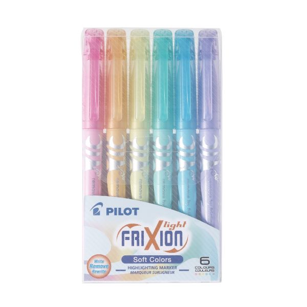 RESALTADORES FRIXION LIGHT SOFT COLORS BLISTER C/6 SURTIDOS