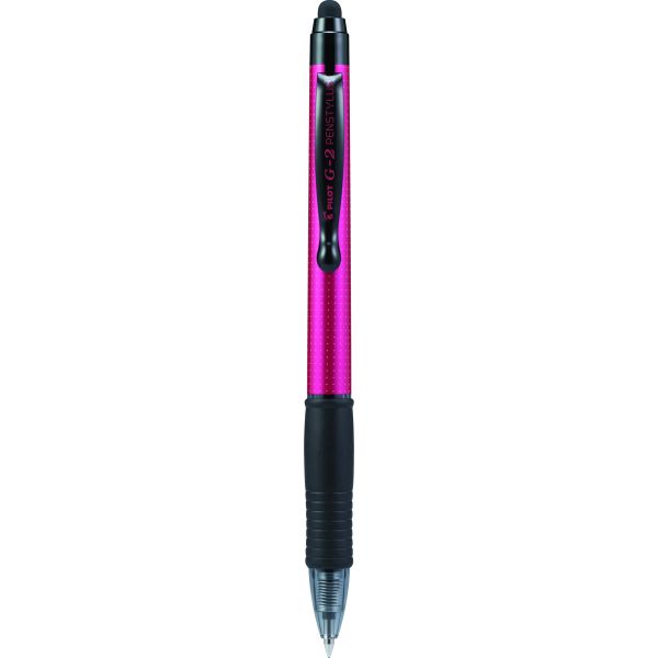 BOLIGRAFO G2 PENSTYLUS NEGRO FINO BARRIL ROJO