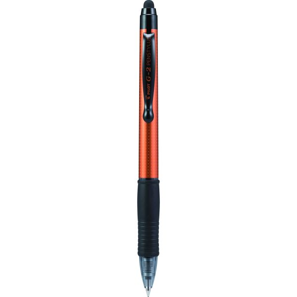 BOLIGRAFO G2 PENSTYLUS NEGRO FINO BARRIL NARANJA