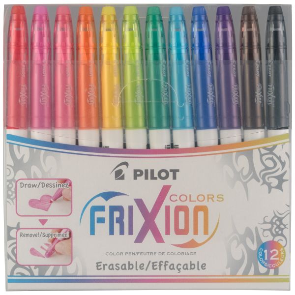 Marcadores borrables Frixion Colors, colores surtidos, estuche con 12 piezas