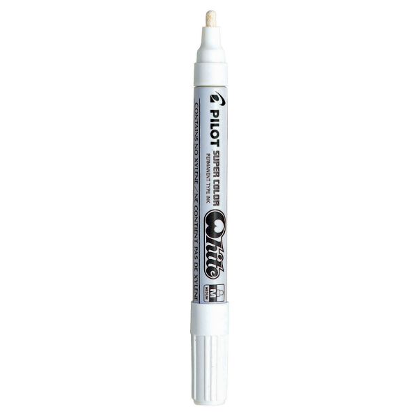 Marcador creativo White Paint Marker, color blanco, punta mediana