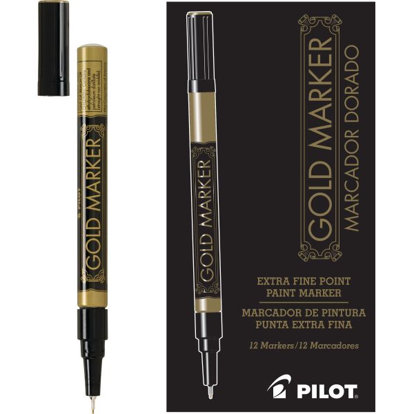 Marcador creativo Gold, color dorado, punta extra fina