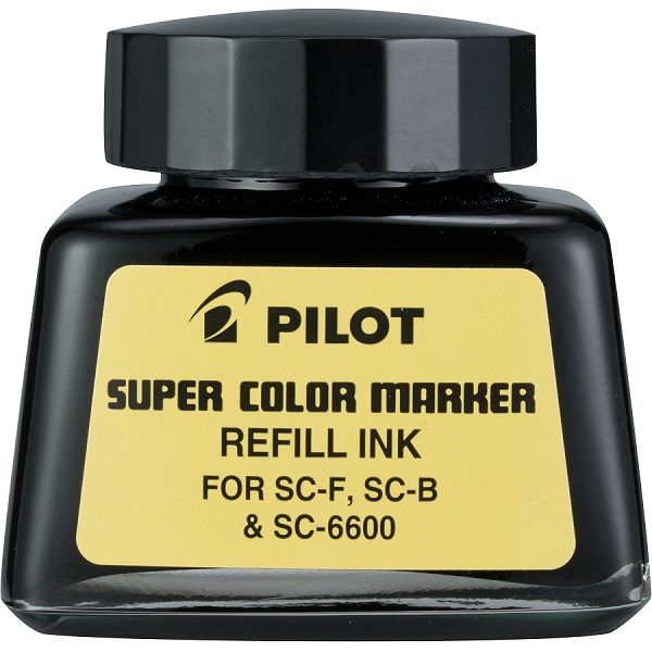 Tinta para marcador permanente SC-RF, tinta líquida color negro, frasco con 30 ml.